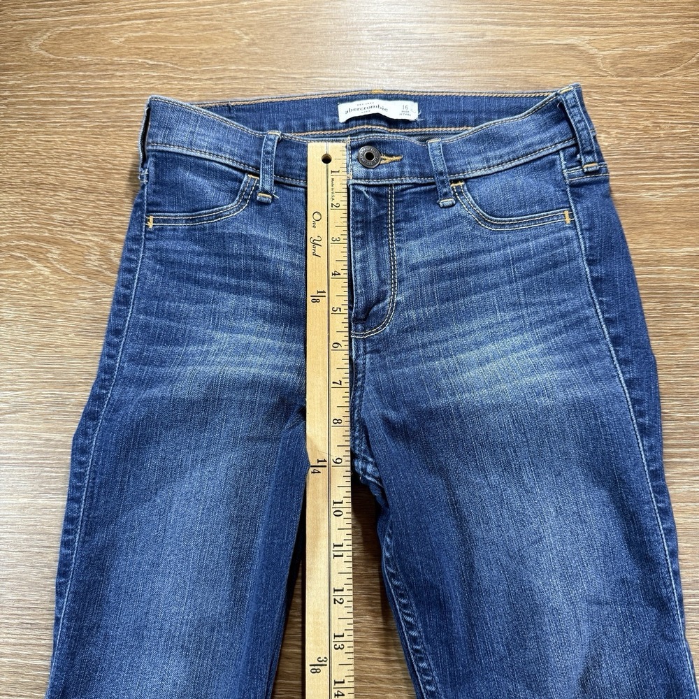 Abercrombie Kids Jeans Girls Size 16 Blue Skinny Stretch Denim - Picture 7 of 12